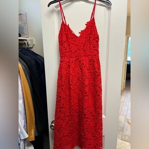 Astr The Label Lace A Line Midi Dress